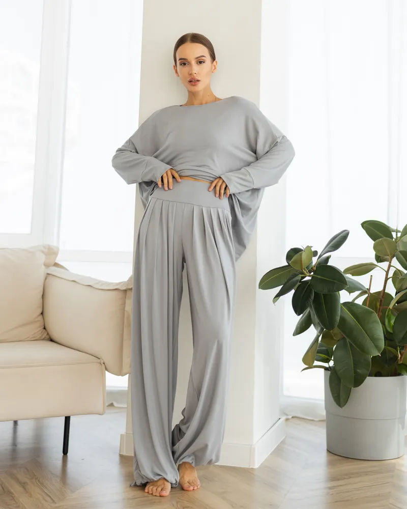 Домашній костюм "Kira" тканина трикотаж Сірий
