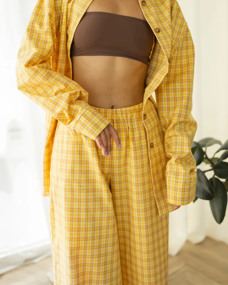 Жіноча піжама "Fiona" тканина байка Жовтий