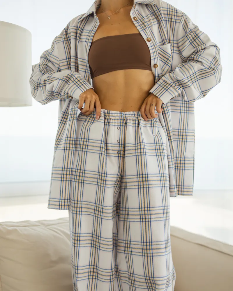 Жіноча піжама "Fiona" тканина байка Білий