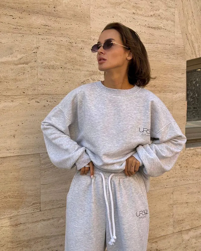 Спортивний костюм-двійка "Корсика" жіночий (кофта+штани) тринитка петля Сірий меланж