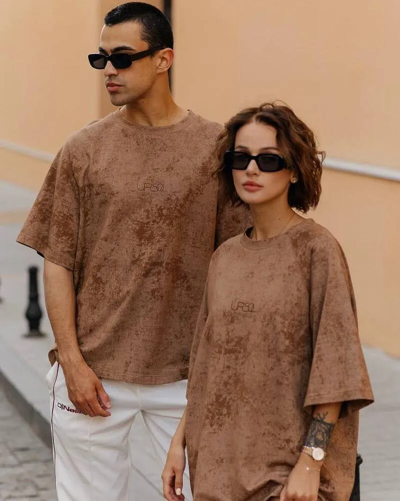 Футболка "Мадейра" унісекс (Тканина: двунитка мармур) Коричневий