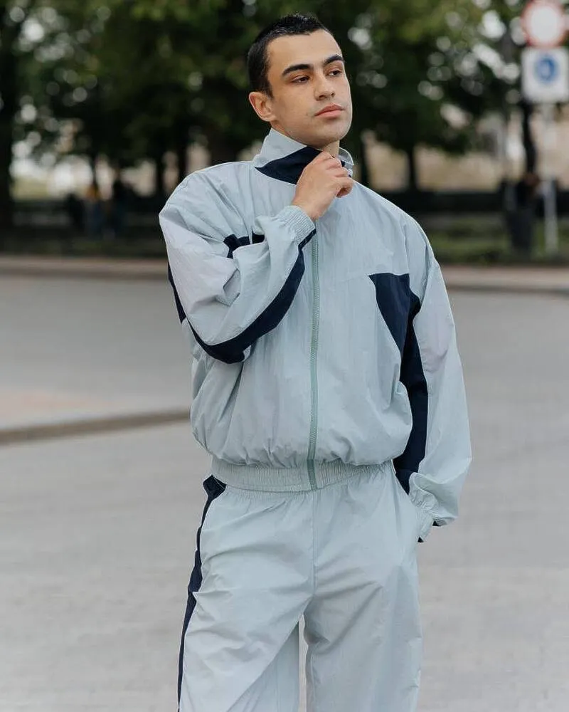 Спортивний костюм-двійка "Балі" чоловічий (кофта+штани) плащівка жатка Блакитний