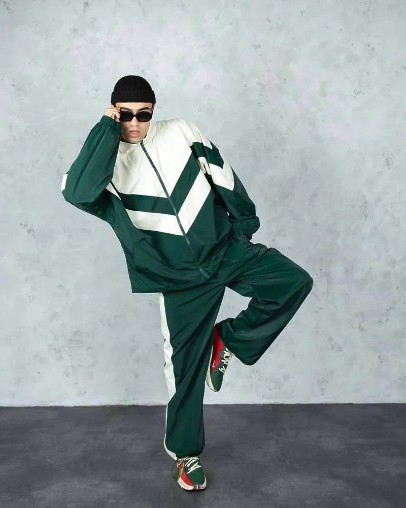 Спортивний костюм-двійка "Санторіні" чоловічий (кофта+штани) плащівка Зелений