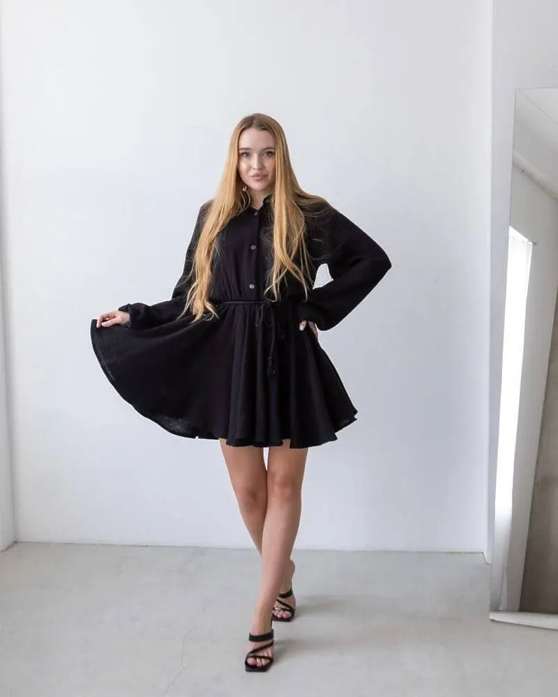 Сукня "Milana" (Тканина: муслін) Чорний