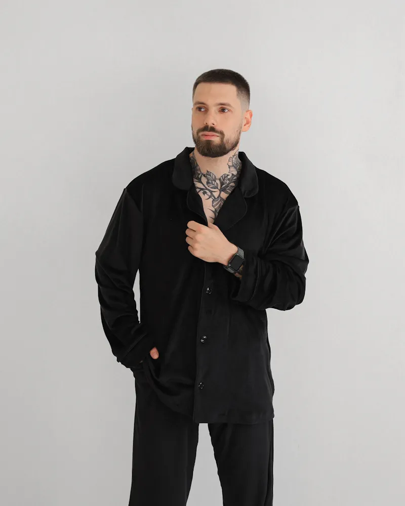 Піжама Чоловіча велюр "Michael" Чорний