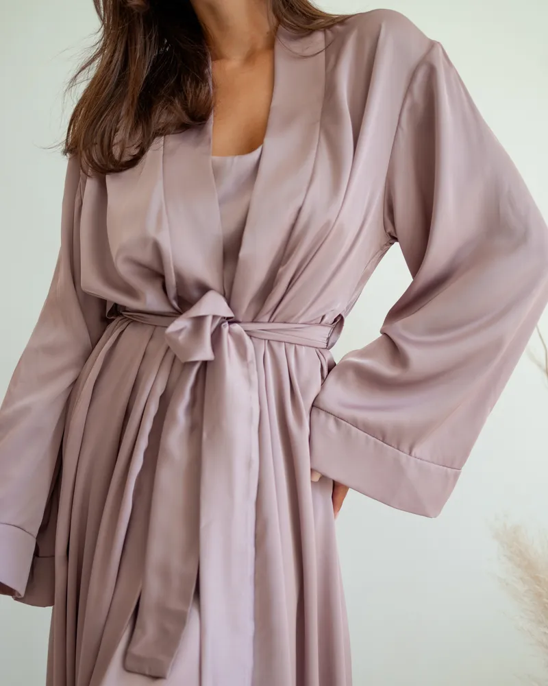 Халат шовк Армані "Anetta" Кремовий