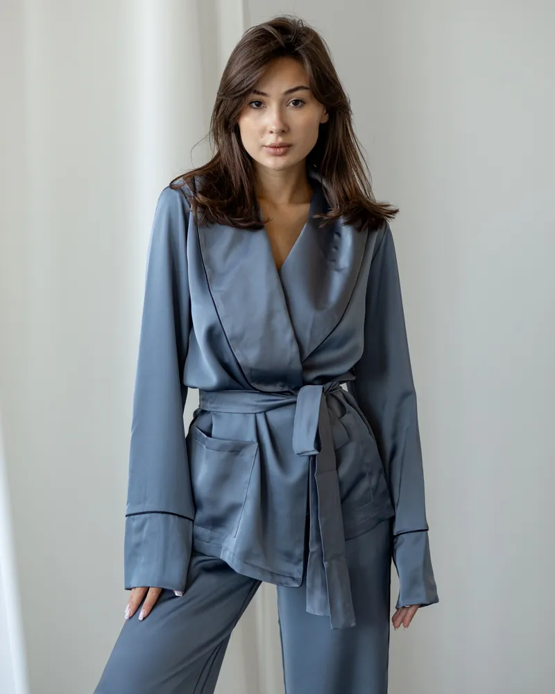 Костюм в піжамному стилі "Estelle" Сірий