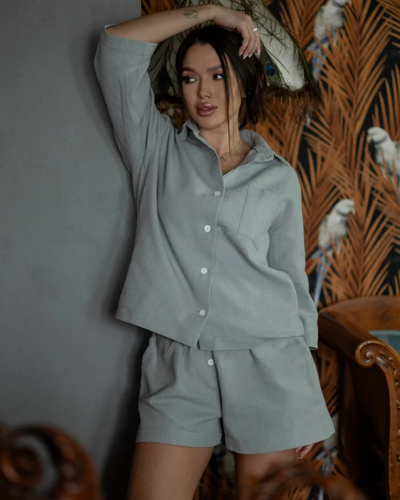 Піжамний костюм "Valentina" світло-сірий