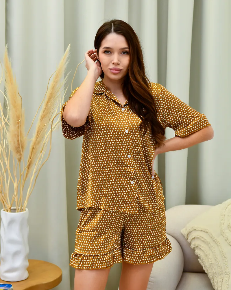 Pajama suit "Francesca" gold