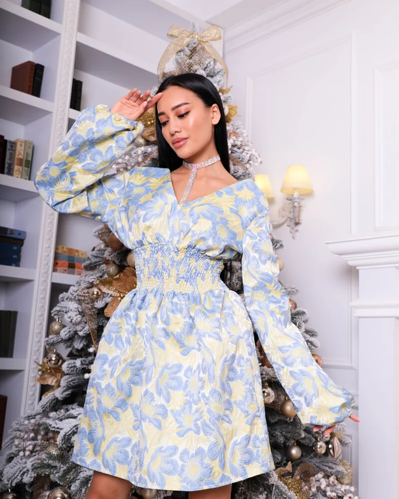 Сукня жаккард Michele Бежевий