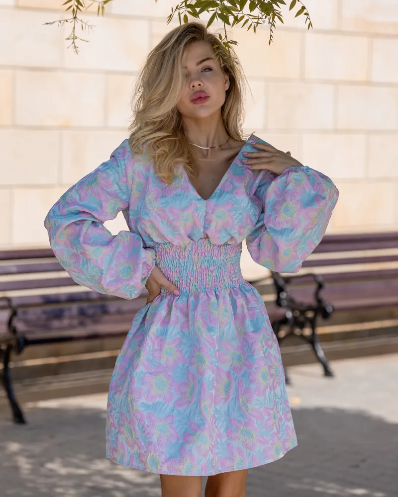 Сукня жаккард Michele Ліловий