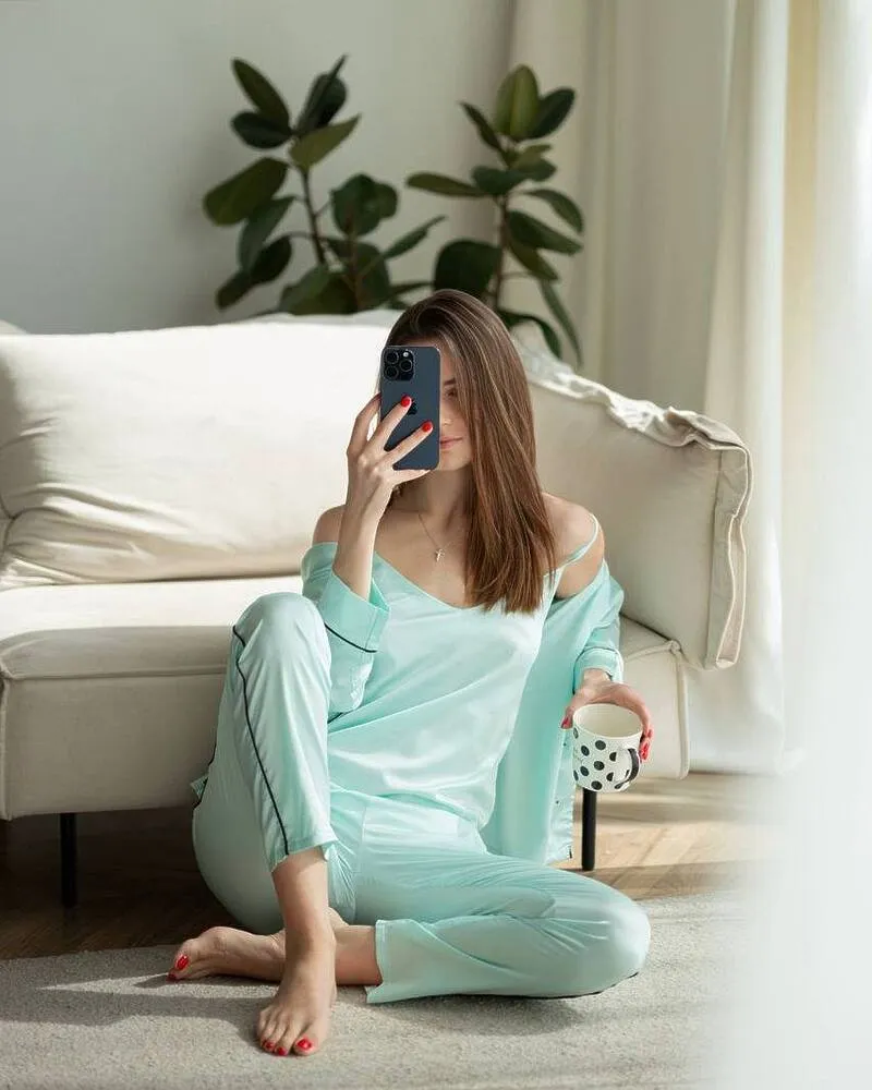 Three-piece suit Milana Mint