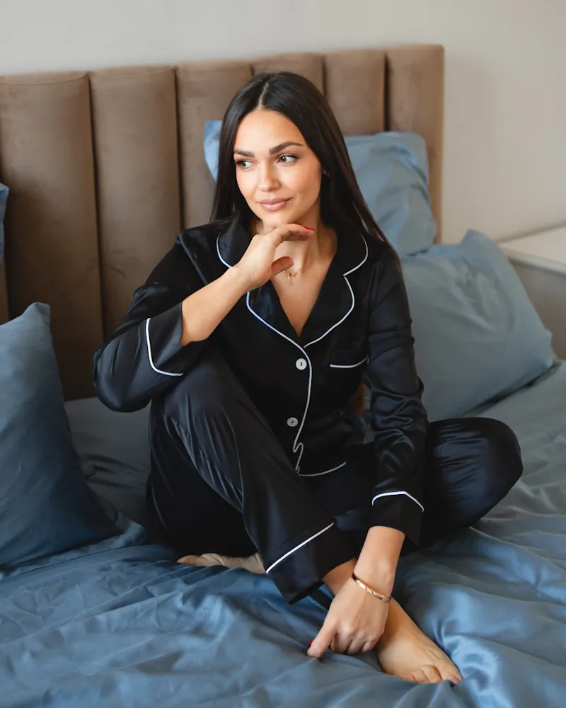 Піжама шовк Армані Jesika Чорний