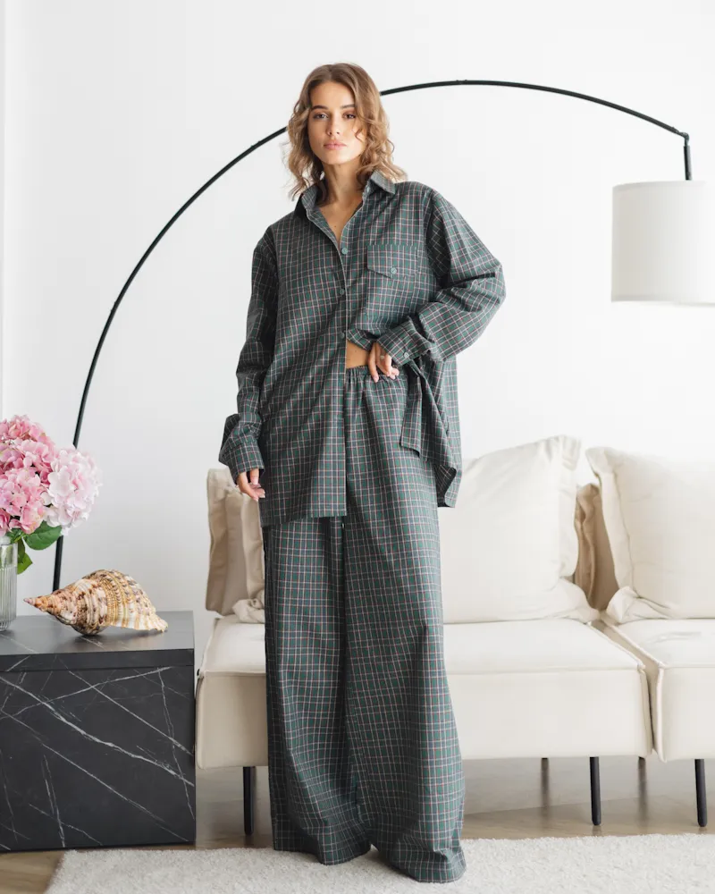 Women's Joanna Pajamas Premium Bike Fabric Green